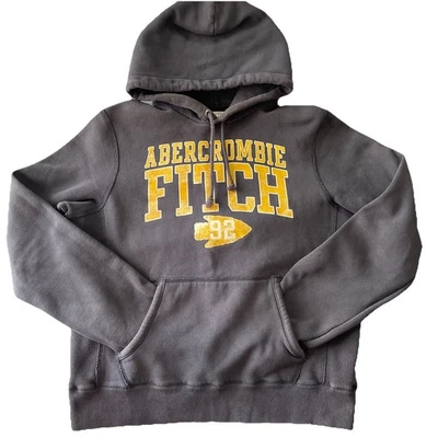 Pulôver masculino vintage Y2K Abercrombie & Fitch com capuz médio gráfico anos 90 grunge - Imagem 1 de 4