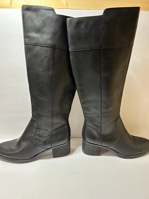 Bjorndal Lynne Women’s Knee High Riding Boots Black Leather Zip Sz 11M EUC - Image 1 of 4