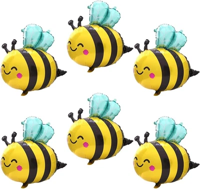 Lindo Globo de Abeja Cara Sonrisa Precioso Bosque Abeja Globo Tema Abeja Cumpleaños  Foto 1 de 4