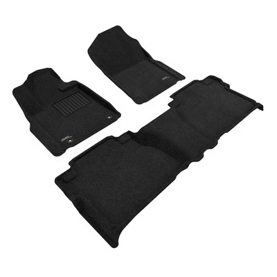 For 2012-2013 TOYOTA TUNDRA DOUBLE CAB Floor Mat ELEGANT BLACK R1 R2 - Image 1 of 4