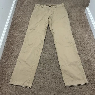 Pantalones chinos Brooks Brothers rojos de lana para hombre 32x32 caqui de algodón elástico Foto 1 de 4