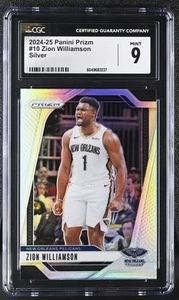 2024-25 Panini Prizm Zion Williamson #10 Silver Basketball CGC 9 - Picture 1 of 2