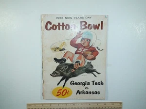 1955 Cotton Bowl Classic Football Program Georgia Tech vs Arkansas - Picture 1 of 11