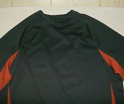 STARTER L/S CHARCOAL GRAY / ORANGE PULLOVER SHIRT  MEDIUM   K#689 - Image 1 of 3