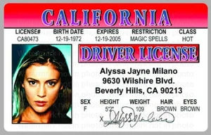 Alyssa Milano Charmed Project Runway License Card Novelty ID - Picture 1 of 1