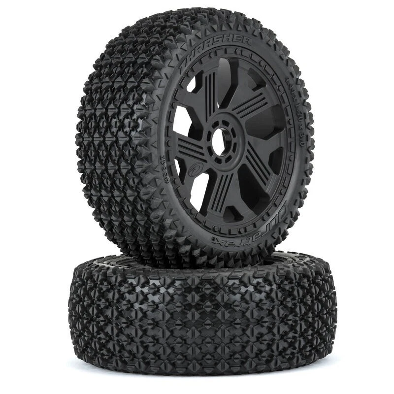 Шины Duratrax # 564710 1/8 Thrasher F/R Buggy MTD 17 мм черное колесо Ripper (2) - Изображение 1 из 1