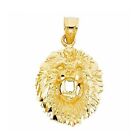 14k Yellow Gold Plated Sterling Silver Lion Head lion Face Pendant 60% OFF