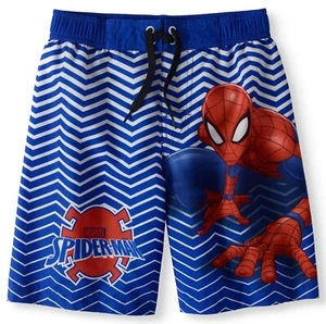 Marvel ☆ Boys' Spiderman Swim Trunks ☆ Spider-man ☆ Sizes 4-12 - Picture 1 of 3