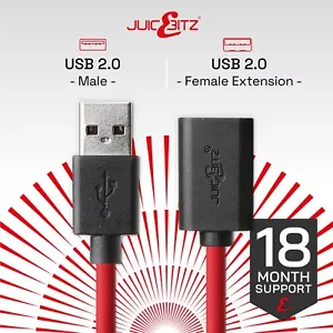 Male to Female USB 2.0 Extension High Speed Data Transfer Charger Cable Lead - Picture 1 of 35