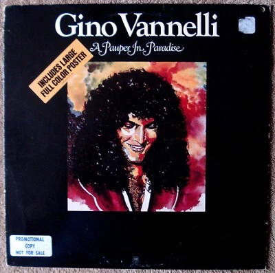 GINO VANNELLI - A PAUPER IN PARADISE (A&M SP 4664) 1977 PROMO LP & POSTER - Image 1 of 4
