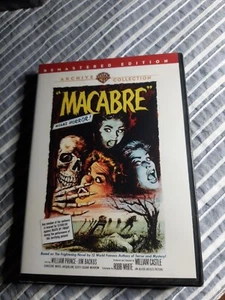 "MACABRE" .1957. Remastered Edition.Dvd.Brand New,Sealed.Reg 1  USA - Picture 1 of 5