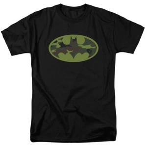 Batman Camo Logo Licensed Adult T-Shirt - Picture 1 of 12
