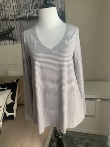 Garnet Hill Top Grey Strip Xs Long Sleeve - Bild 1 von 10