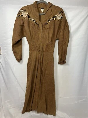 Vestido Peplum Vintage IIF Años 80 Western Rodeo Vaquera Talla 14 Adornado Foto 1 de 4