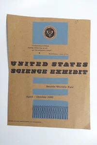 1962 Seattle World's Fair United States Science Exhibit Brochure And Map - Picture 1 of 4