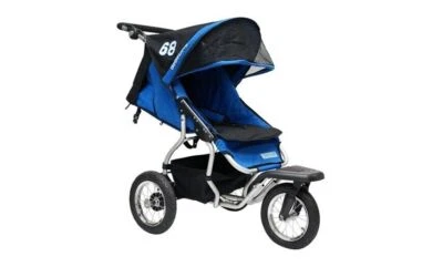 Bebelove Deluxe Single Jogging Stroller with Front Swivel Wheel Blue - Image 1 of 4