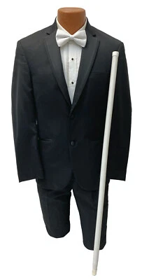 Bastón de Esmoquin Blanco 36" Madera con Tapas Bastón Formal Bailarín Novio Baile de graduación Albañil Foto 1 de 3