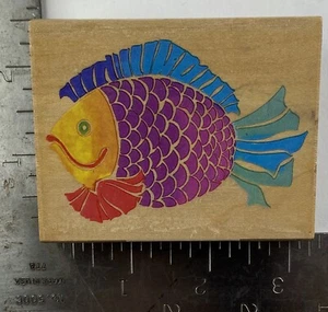 Posh Impressions Rubber Stamp 550H23 Posh Perch Fish - Picture 1 of 4
