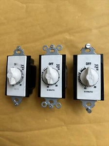 Lot of 3 Time Control Switches ( timers )  0-60 Min - Model 59W White - Picture 1 of 3