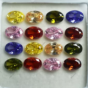Natural Untreated Sapphire 7x5 mm Lot 12 Pcs Mix Oval Cut CERTIFIED Gemstone - Picture 1 of 13