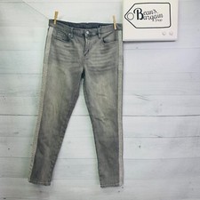 Blank NYC Womens Reade Crop Jeans In Skyscraper Crystal Stripe Stretch Size 31