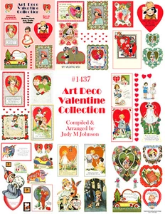 Art Deco Valentine Collection #1437 Compiled & Arranged by Judy M Johnson - Picture 1 of 3