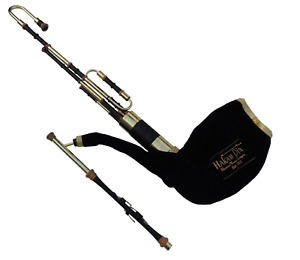 Irish Uilleann Pipes Half Set with a 4 Key Chanter in Black Shaded Cocobolo Wood