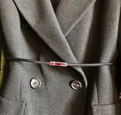 Gucci Gürtel Leder schwarz schmal Silber 75 Tom Ford Vintage - Bild 1 von 4