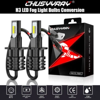 Bombillas antiniebla LED 6000K blancas para Chevrolet C1500 1988-1999, cortas y ajustadas Foto 1 de 4