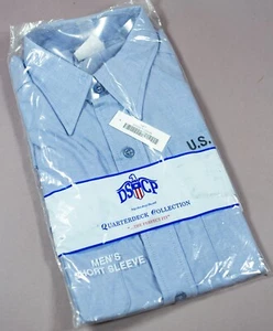 DSCP US Navy Quarterdeck Collection Men's Short Sleeve Shirt Utility Blue Large - Picture 1 of 1