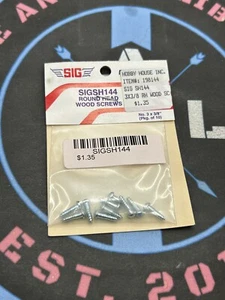 Sig. SIGSH144 Round Head Wood Screws. No. 3 x 3/8" (Pkg. of 10) - Picture 1 of 1