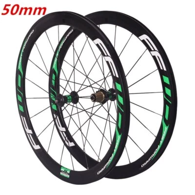 700C 30/40/50mm Bicycle Wheelset Road Bike Thru Axle V Brake Disc Brake Wheels - Image 1 of 4