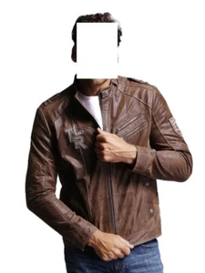 TOM TAILOR HERREN LEDER JACKE BRAUN ECHTES LEDER GR. 52 GR. 54 0416939312 - Bild 1 von 5