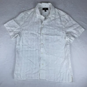 Banana Republic Shirt Mens Medium White Standard Fit Short Sleeve Button Up - Picture 1 of 5