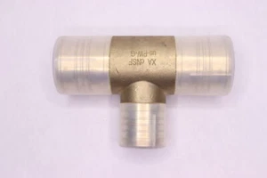 Zurn Crimp Tee Barb Brass Extra Large 2 x 2 x 1/2" QQT887GX  - Picture 1 of 3