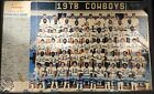 Original 1978 Dallas Cowboys Team Poster Superbowl Champs Two Sided Texaco Oil