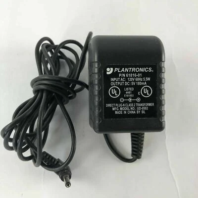 US Adapter 5V DC 180mA for Plantronics M1000 M1500 M2500 M3000 & M3500 Bluetooth - Image 1 of 3