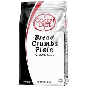 Plain Bread Crumbs by Golden Dipt | Bulk 4 Pound Bag - Picture 1 of 6