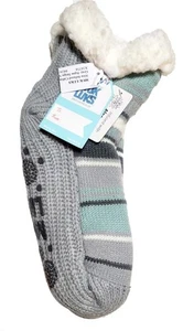 NWT MUK LUKS Sz Small/Med Striped ALOE INFUSED SOCKS Cabin Socks Warm & Toasty - Picture 1 of 3