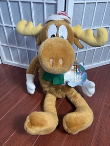 Vintage 90s Macy Christmas Bullwinkle Plush With Rocky Ornament NWT - Picture 1 of 8