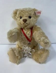 Orsacchiotto Steiff in mohair bianco cristallo con ornamento Swarovski - Foto 1 di 8