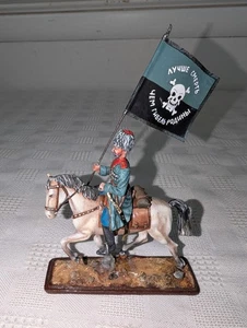 Russian Made Painted Russian Cossack Flag Br. WWI Era Figure Mounted 55mm AS IS - Picture 1 of 9