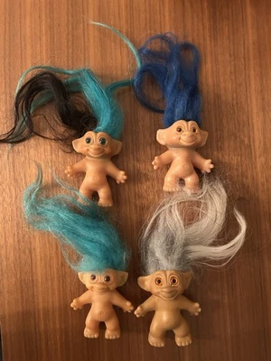 4 куклы Uneeda Wish Nik Mohair Troll подкова - Изображение 1 из 4