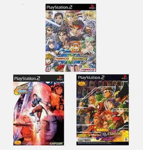 MARVEL VS. CAPCOM 2 CAPCOM VS. SNK 2 NAMCO X CAPCOM Set of 3 PS2 Playstation2 - Picture 1 of 6