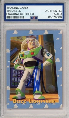 1995 DISNEY SKYBOX TOY STORY BUZZ LIGHTYEAR TIM ALLEN SIGNED PSA DNA AUTOGRAPH - Image 1 of 2