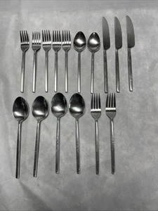 Pier 1 Imports Posten 16 Stück 18/8 Edelstahl Besteck Gabeln Messer Löffel - Bild 1 von 14