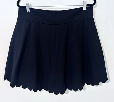 J.CREW Active Skort With Scalloped Hem Black Mini Skirt Tennis Size XL - Image 1 of 4