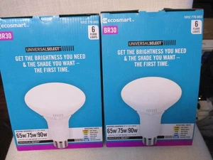 Ecosmart Br30 12 Pack Universal Select Flood Light Bulbs 65w/75w/90w adjustable - Picture 1 of 4