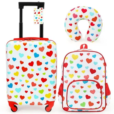 Kids Luggage Set 3 Piece, 18" Kids Carry On Luggage With Wheels For Girls, Ki... - Image 1 of 4