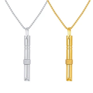 Collar colgante de meditación en forma de silbato para alivio de estrés y ansiedad para hombres - Imagen 1 de 11